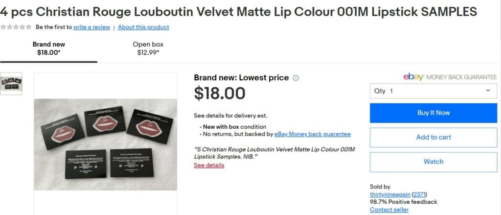 Christian Louboutin Lipstick Sample