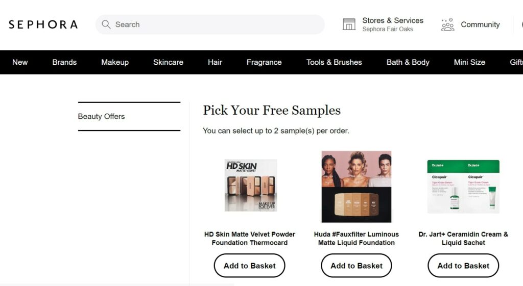 mac free samples